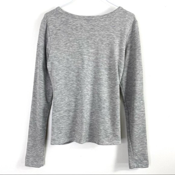 DREW Twisted Front Fleece Long sleeve Shirt Top in Light Gray Size XS TJ12112/H - Picture 7 of 7